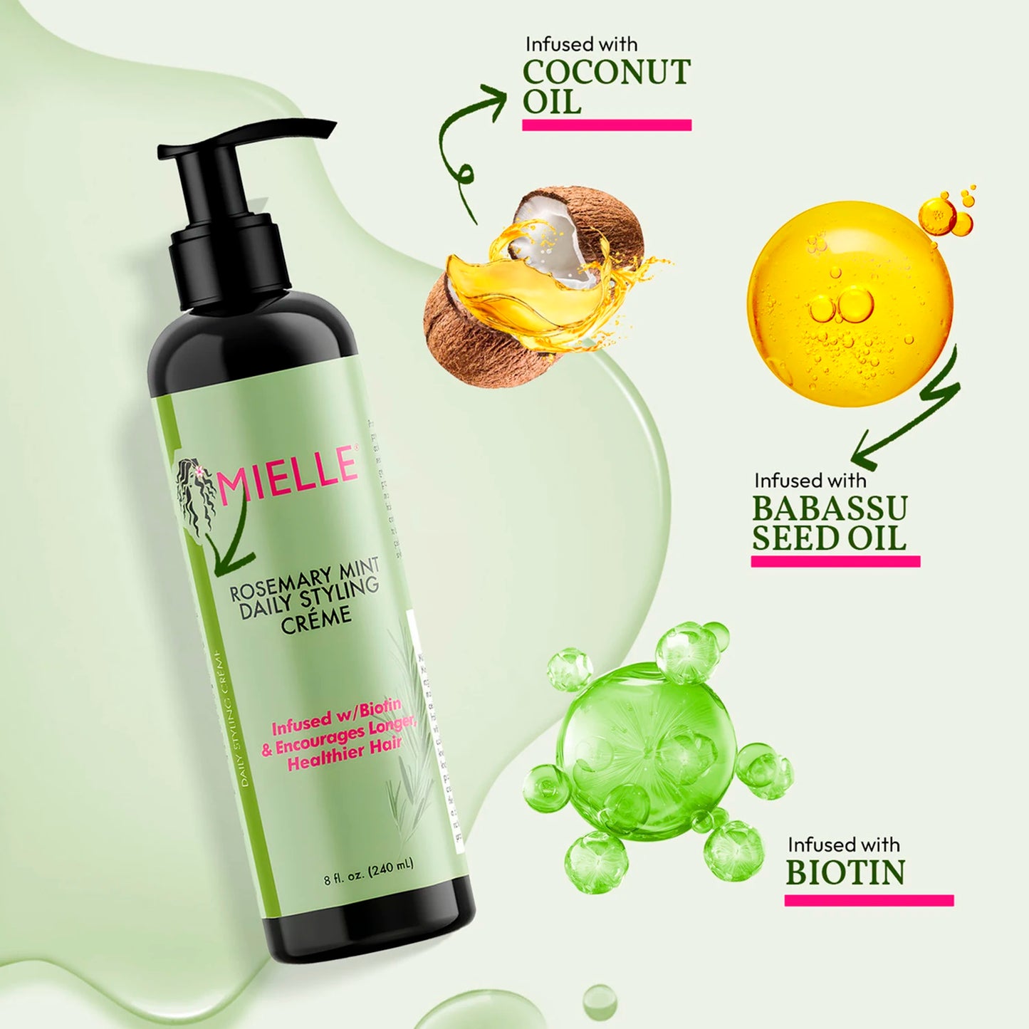 Mielle Rosemary Mint - Nourishing, Frizz-Free Styling for Smooth, Healthy-Looking Hair