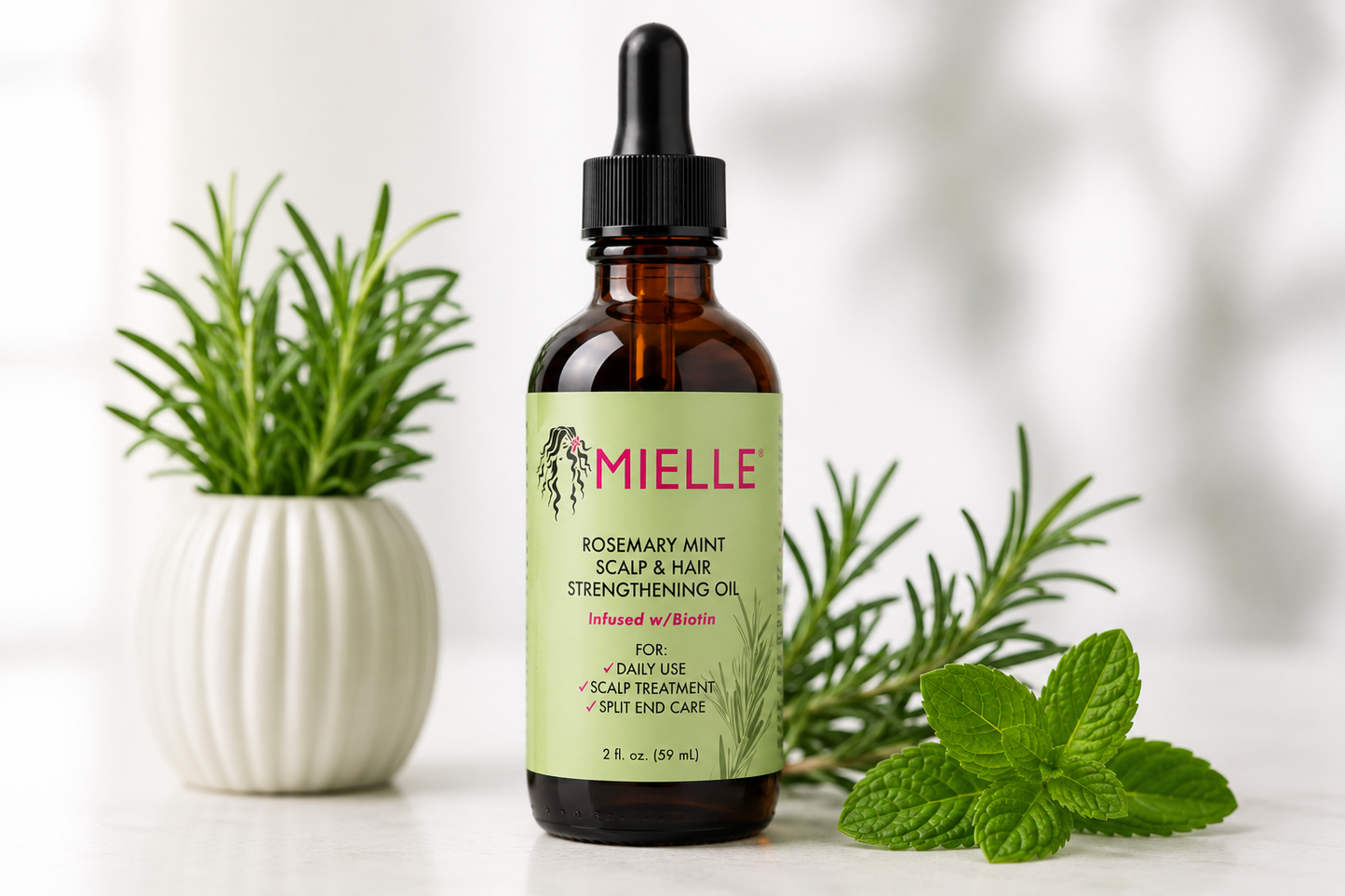 Mint Hair Oil - Strengthening Biotin Oil Infused Frizzy