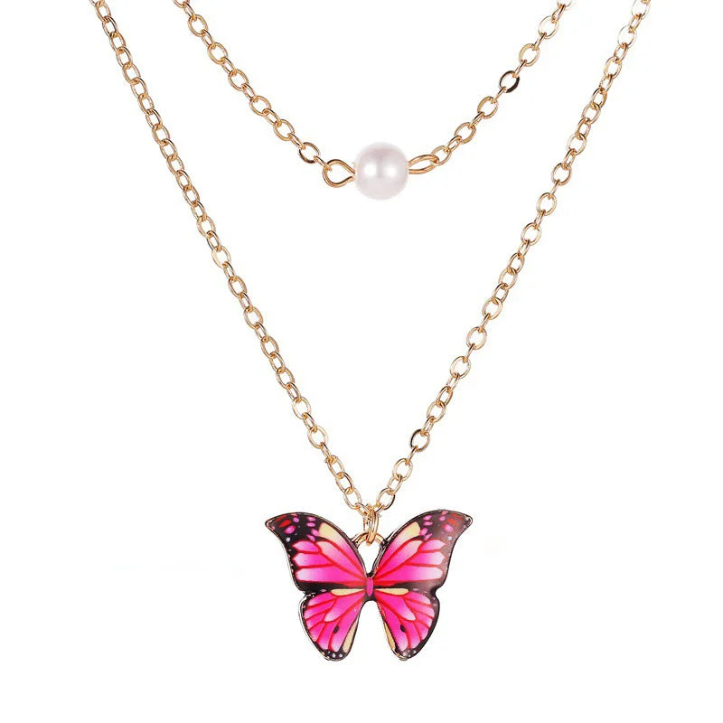 Blue Gradient Butterfly Necklace | Jewelry Gift