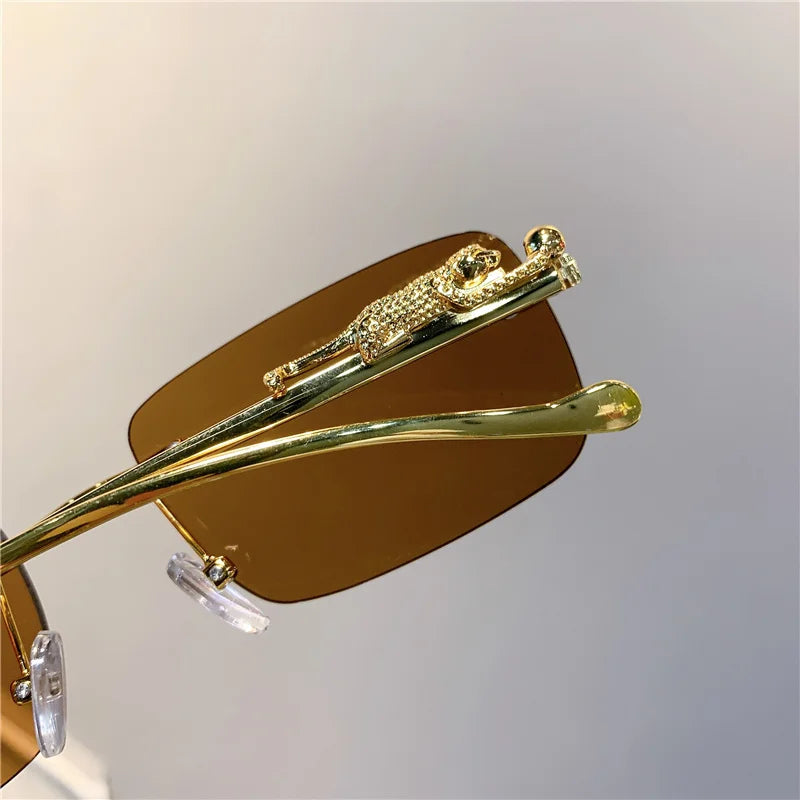Luxury Golden Leopard Frame Sunglasses | UV400
