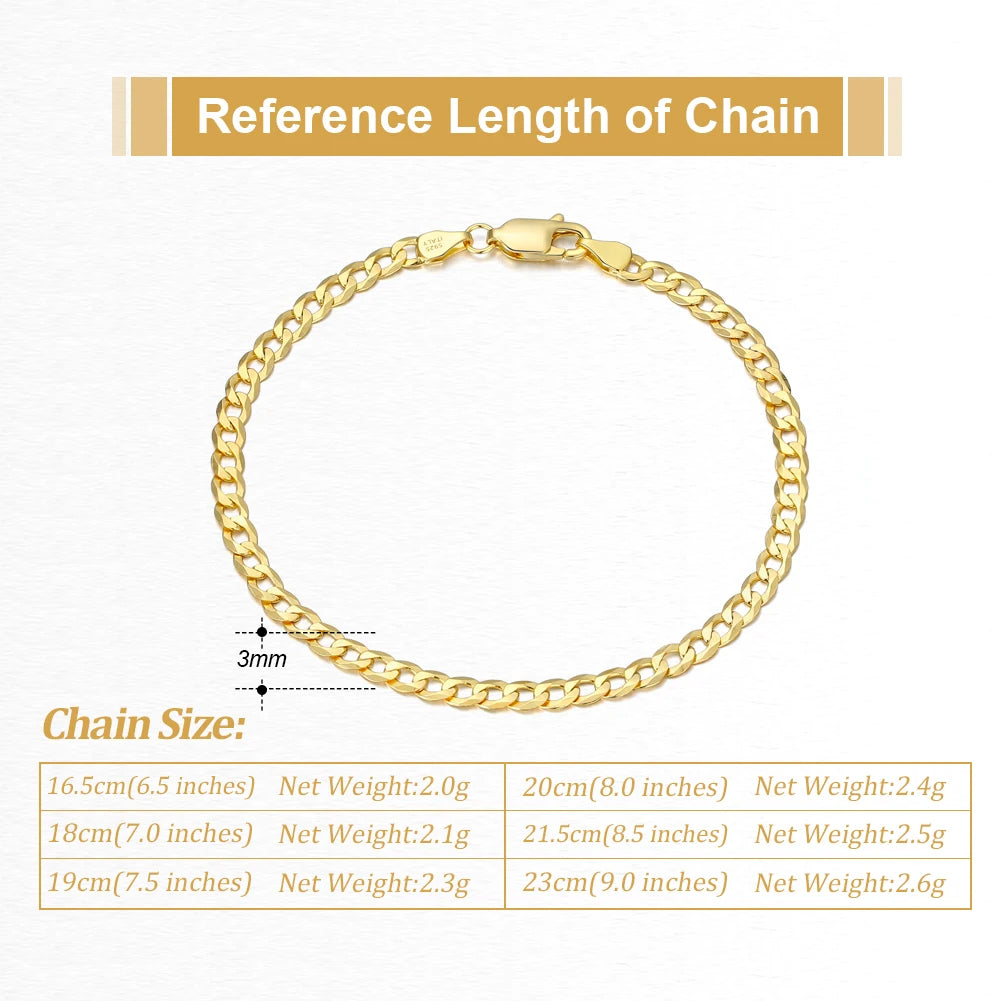 18K Gold Over 925 Sterling Silver Bracelet