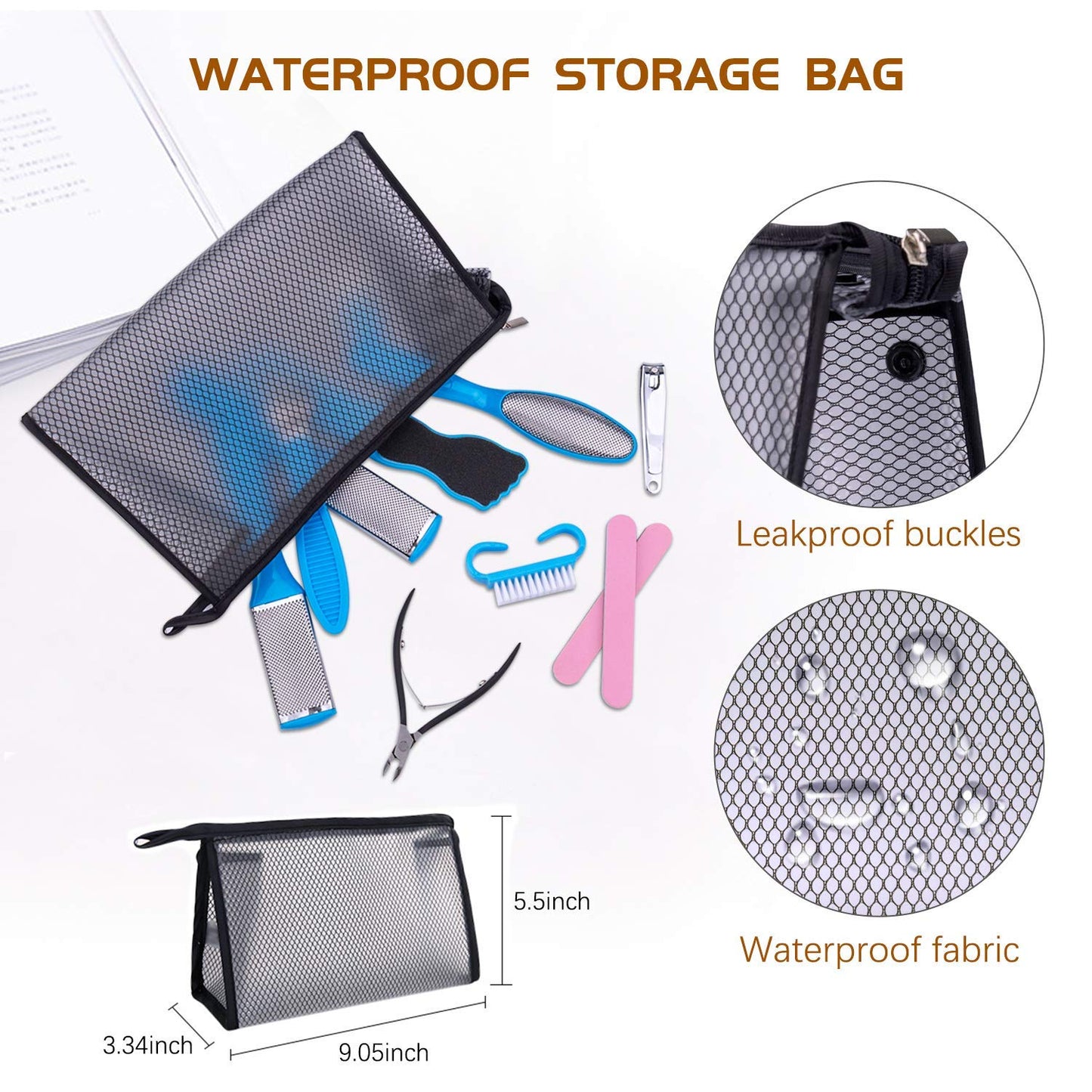Pedicure Kit with Storage Bag