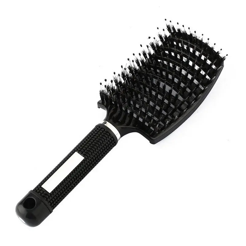 Nylon Bristle Scalp Massage Comb | Curly Detangler | Anti-Static Design