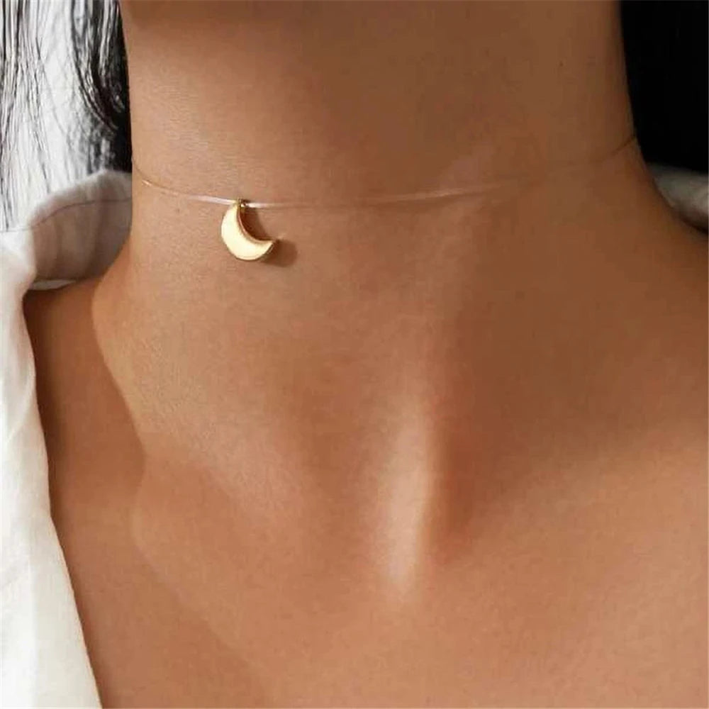 Gold-plate Crystal Necklace | Heart Shaped