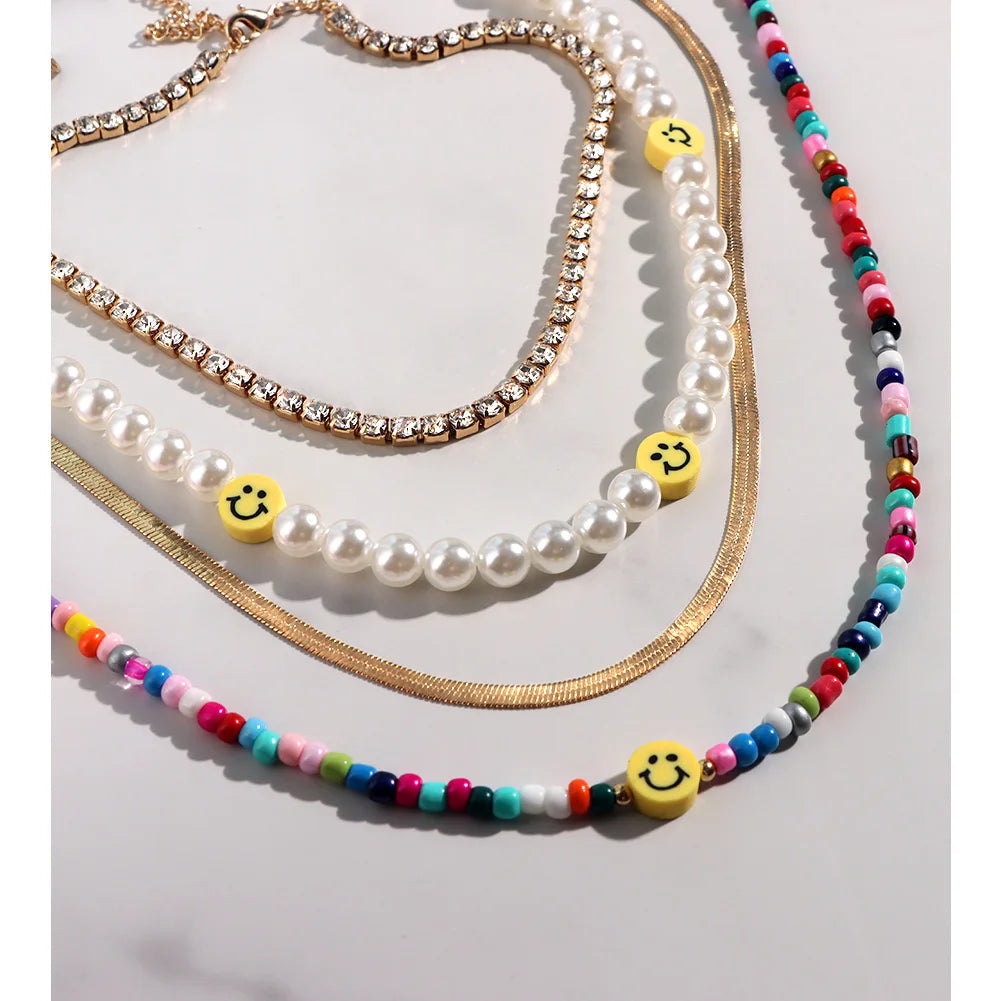 Smile Pearl Acrylic Fruit Heart Beads