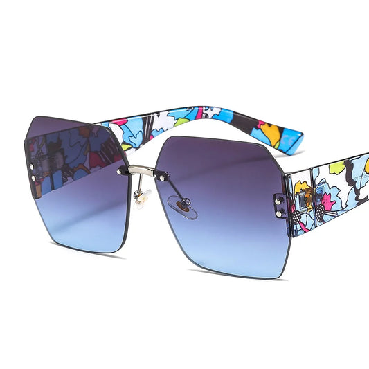 Trendy Oversize Big Square Rimless