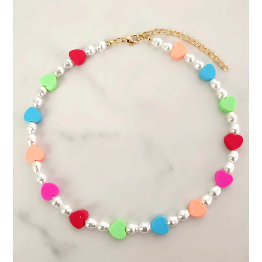 Smile Pearl Acrylic Fruit Heart Beads