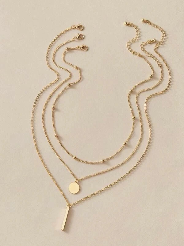 Gold Pearl Round Sequin Moon Butterfly | Rose Flower Pendant Necklaces