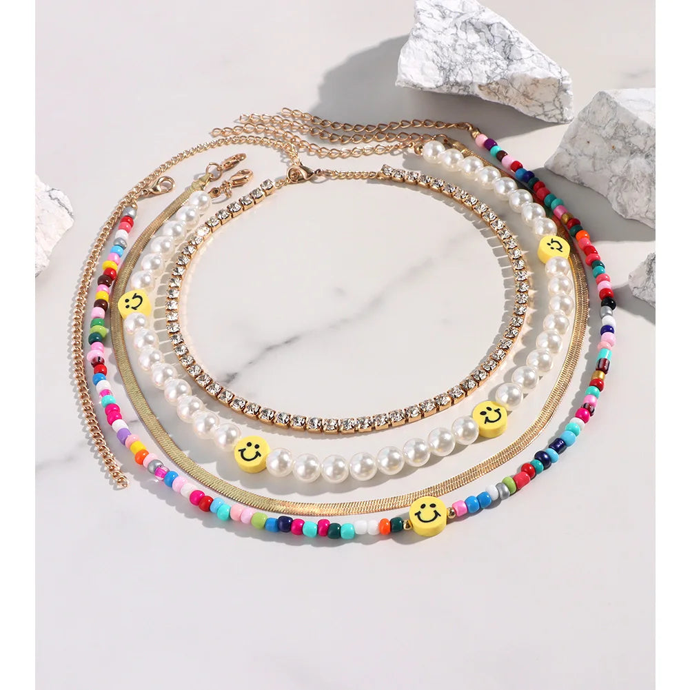 Smile Pearl Acrylic Fruit Heart Beads