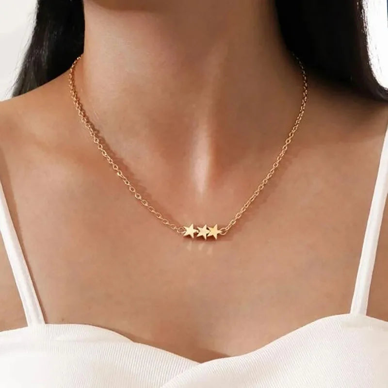 Shiny Crystal Moon Star Love Pearl Pendant