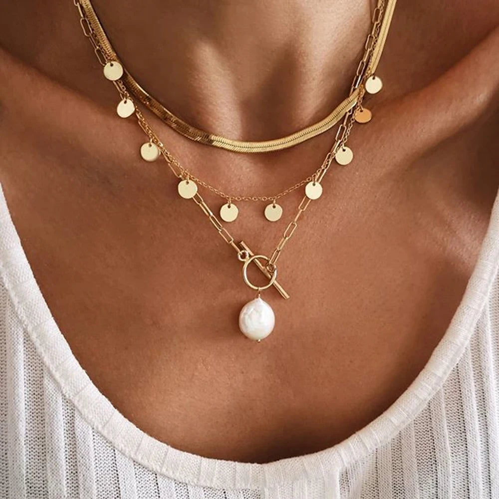 Crystal Heart Star Sun Moon Necklace
