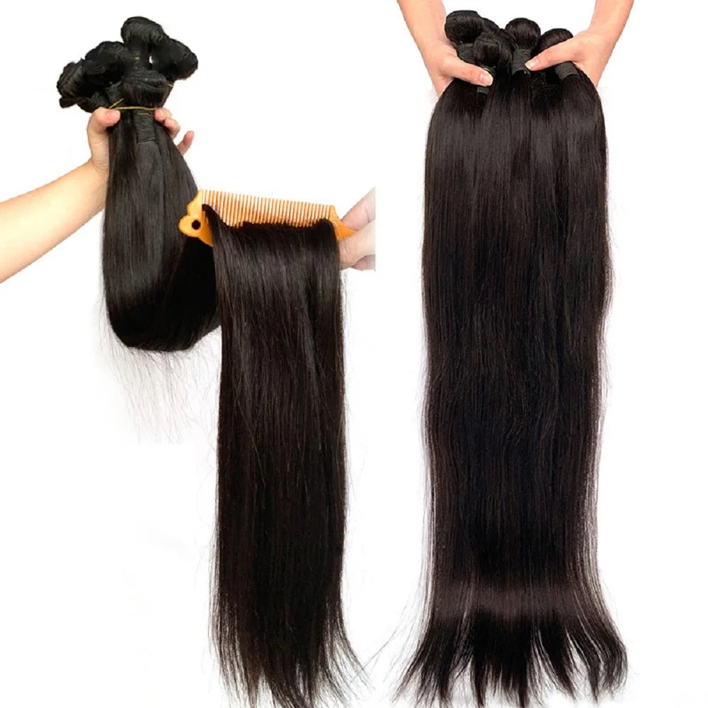 Hair Bundles With Closure 3/4 Bundles