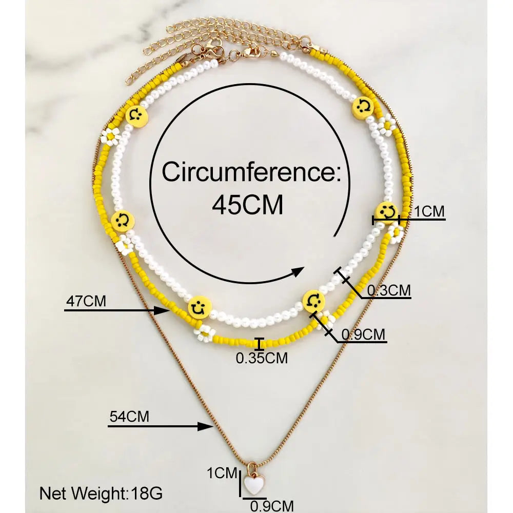 Smile Pearl Acrylic Fruit Heart Beads