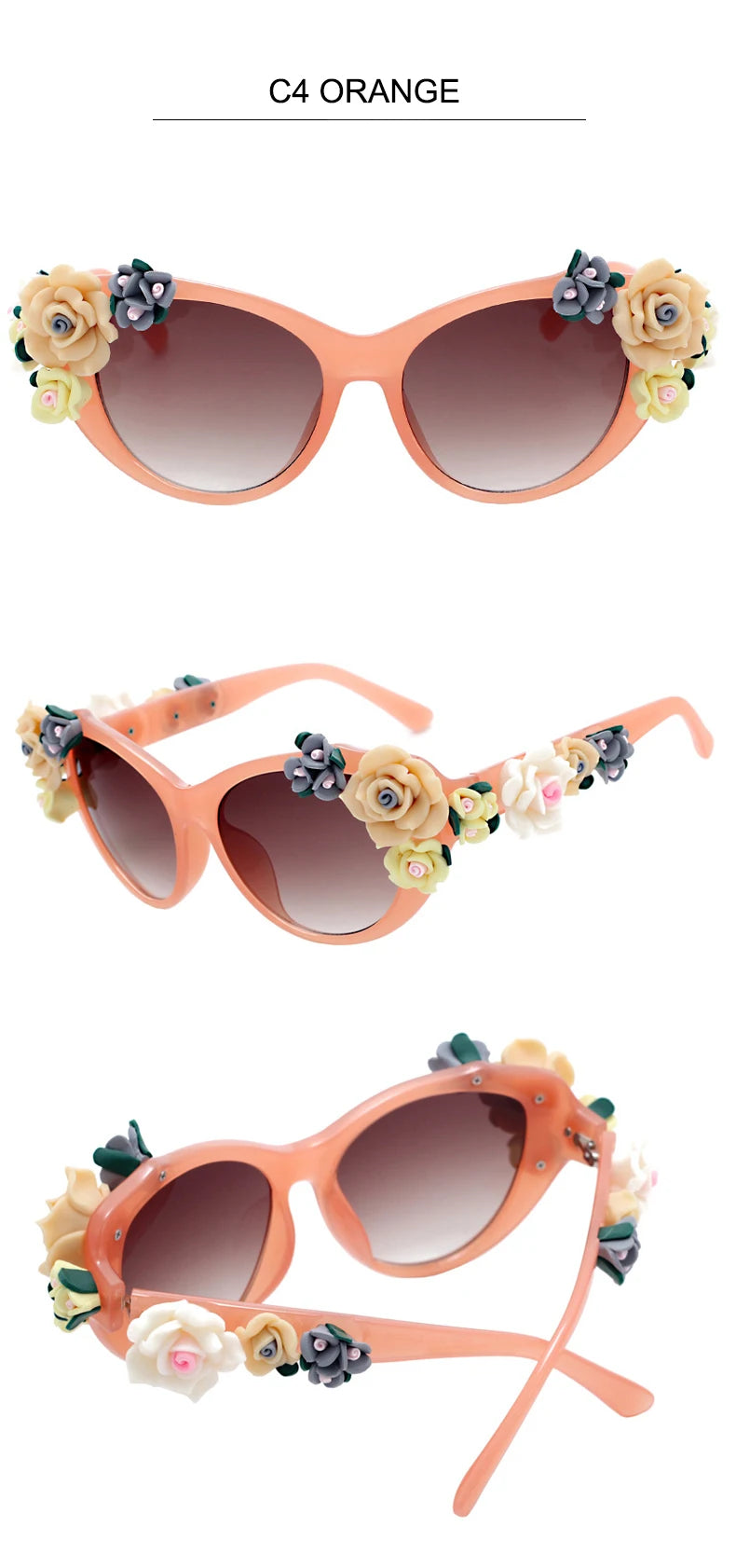 Charming Flower Fashion Cat Eye