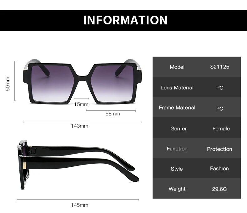 Vintage Fashion Gradient Eyeglasses