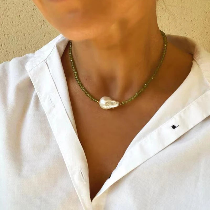 Natural Baroque Pearl Pendant Necklace