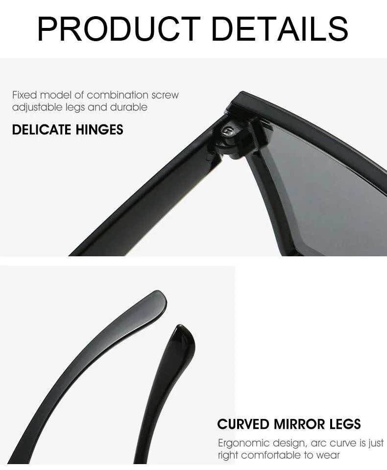 Oversized Big Frame Gradient Sunglasses