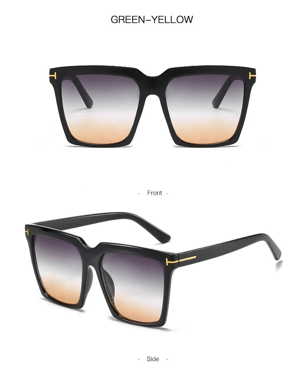 Square Vintage Sunglasses UV400