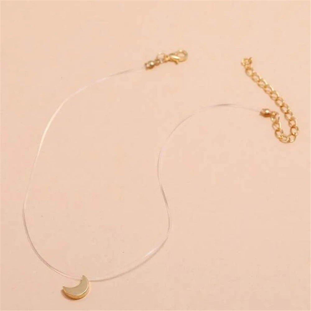 Gold-plate Crystal Necklace | Heart Shaped