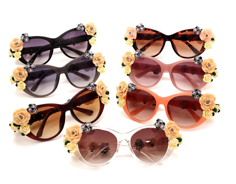 Charming Flower Fashion Cat Eye