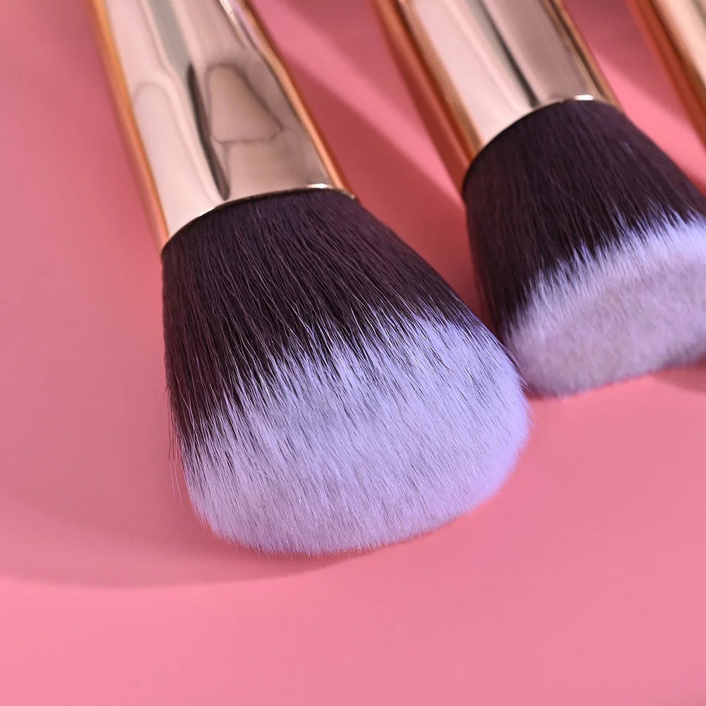 Professional 12-Piece Rose Gold Makeup Brush Set| Eyeshadow & Loose Powder Brush