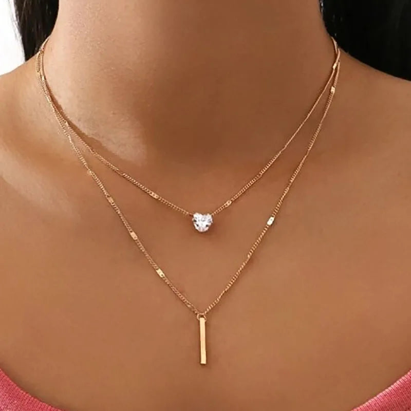 Shiny Crystal Moon Star Love Pearl Pendant