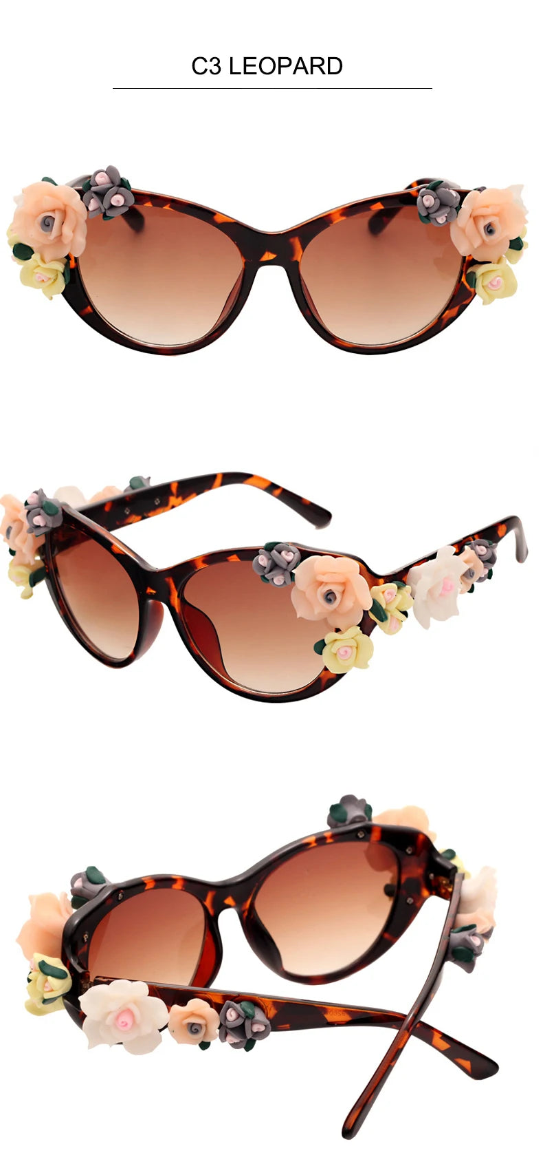 Charming Flower Fashion Cat Eye