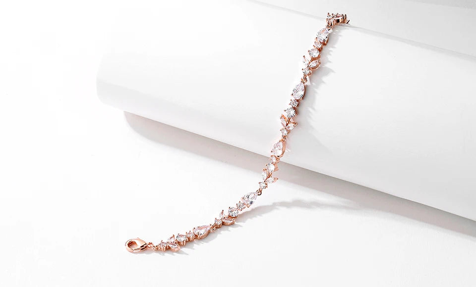 Leaf Bridal Charm Bracelet Jewelry