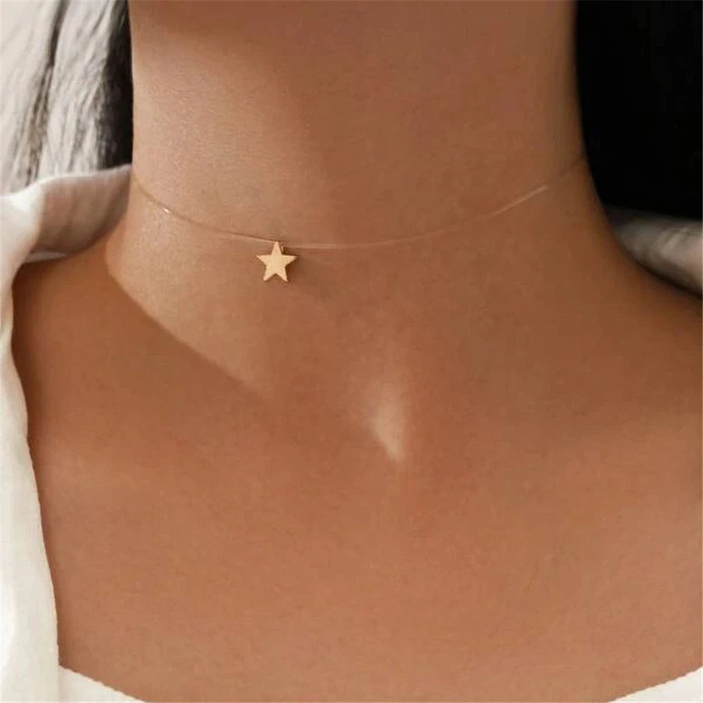 Gold-plate Crystal Necklace | Heart Shaped