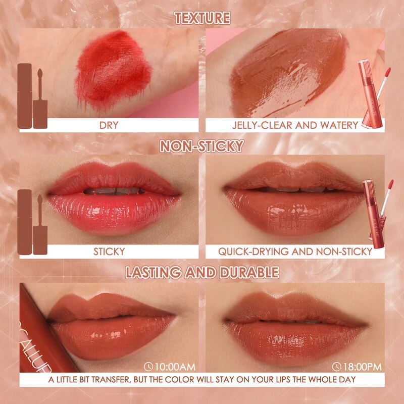 17 Colors Jelly-Clear Lip Gloss | Liquid Lipstick