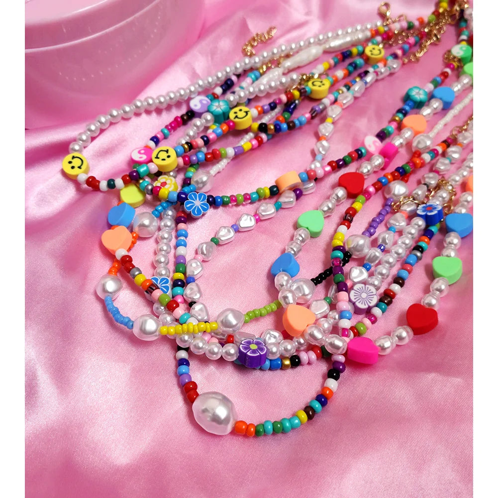 Smile Pearl Acrylic Fruit Heart Beads