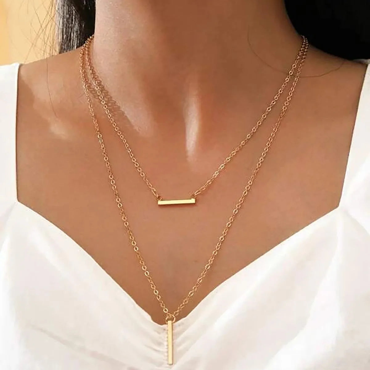 Gold Pearl Round Sequin Moon Butterfly | Rose Flower Pendant Necklaces