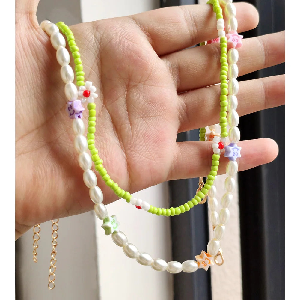 Smile Pearl Acrylic Fruit Heart Beads