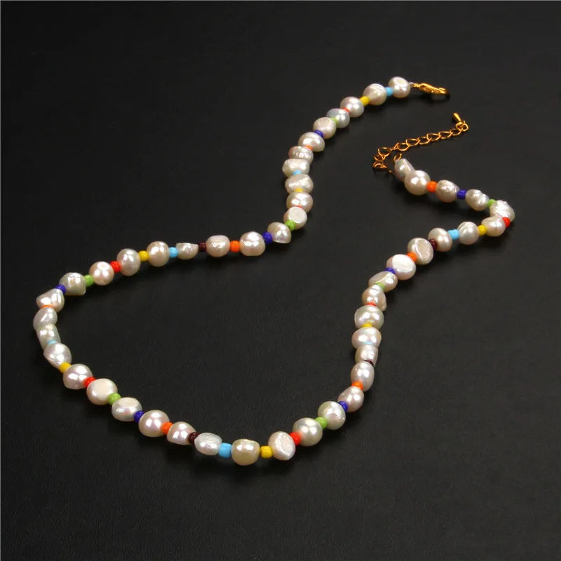 Colorful Beaded Natural Baroque Pearl