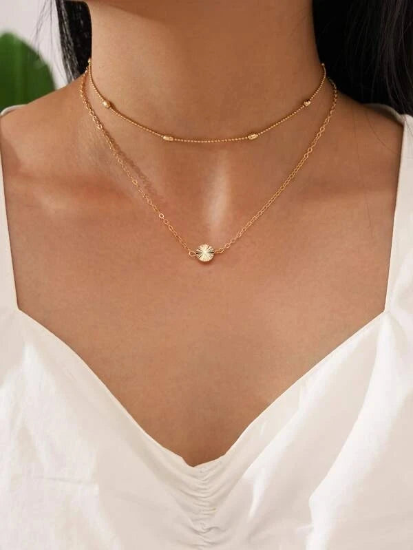 Shiny Crystal Moon Star Love Pearl Pendant