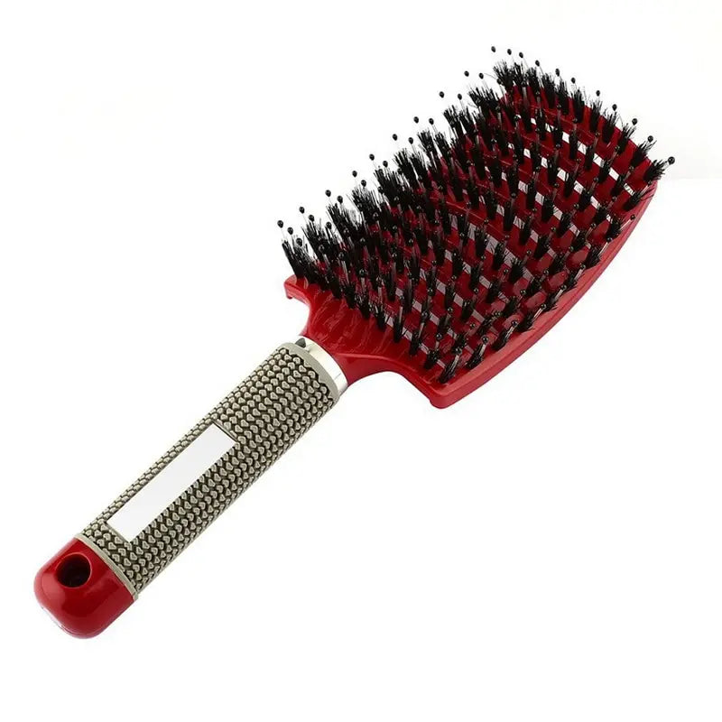 Nylon Bristle Scalp Massage Comb | Curly Detangler | Anti-Static Design