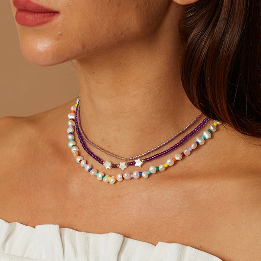 Bohemian Colorful Seed Bead Necklace