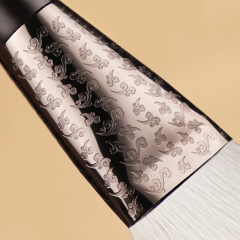 Makeup Brush Amber Series Carved