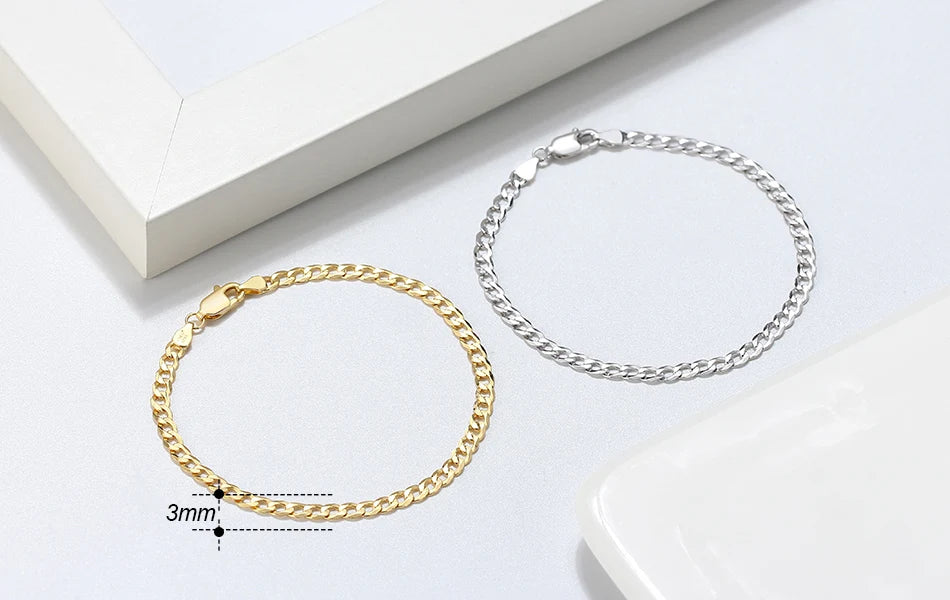 18K Gold Over 925 Sterling Silver Bracelet