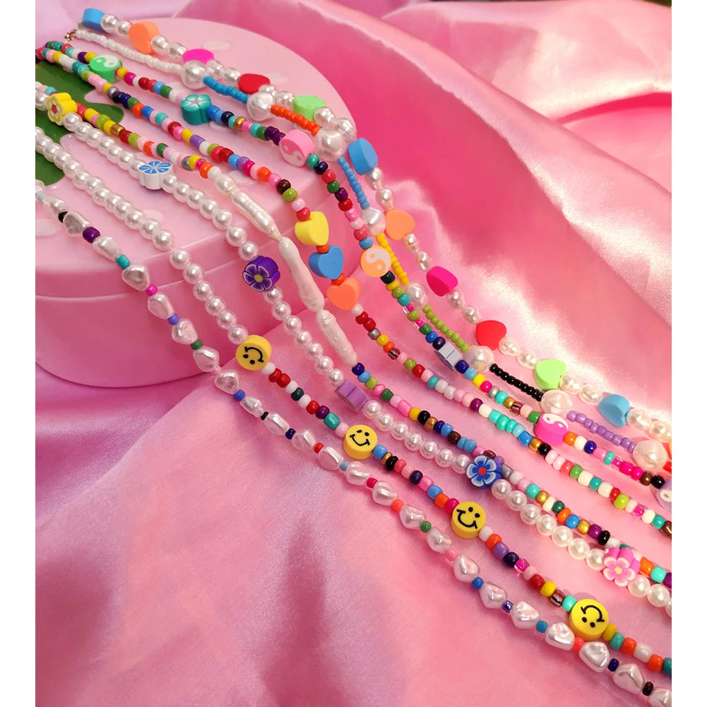 Smile Pearl Acrylic Fruit Heart Beads