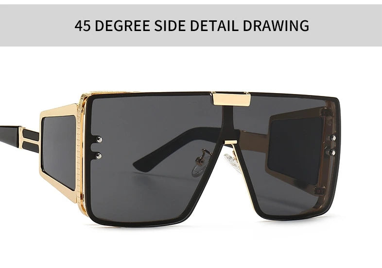Oversized Luxury Uv400 Vintage Glasses