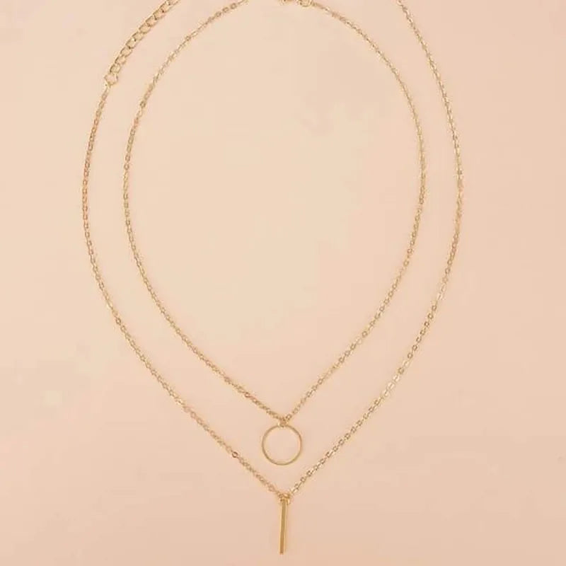 Gold Pearl Round Sequin Moon Butterfly | Rose Flower Pendant Necklaces