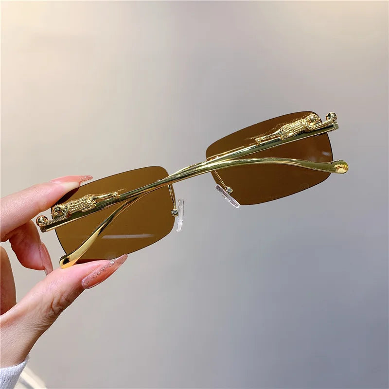 Luxury Golden Leopard Frame Sunglasses | UV400