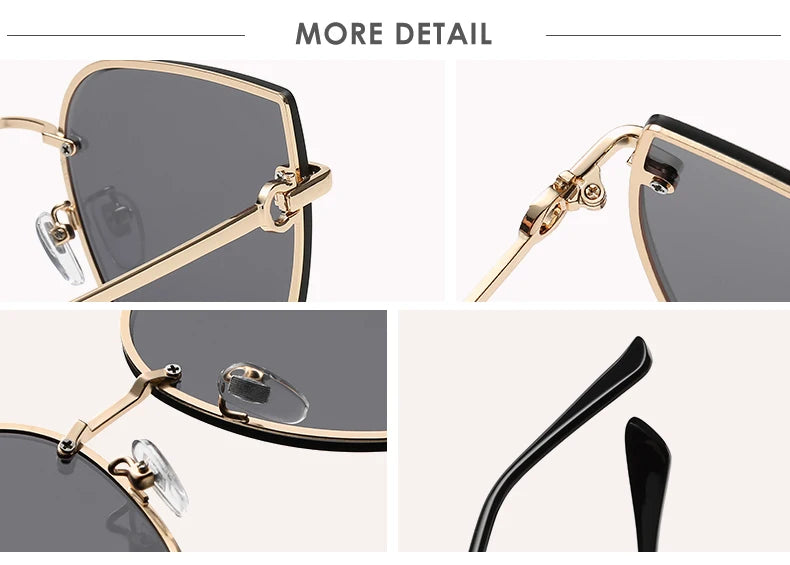 Cat Eye Rimless Gradient Sunglasses Shade