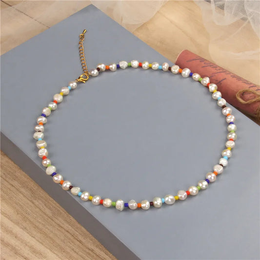 Colorful Beaded Natural Baroque Pearl
