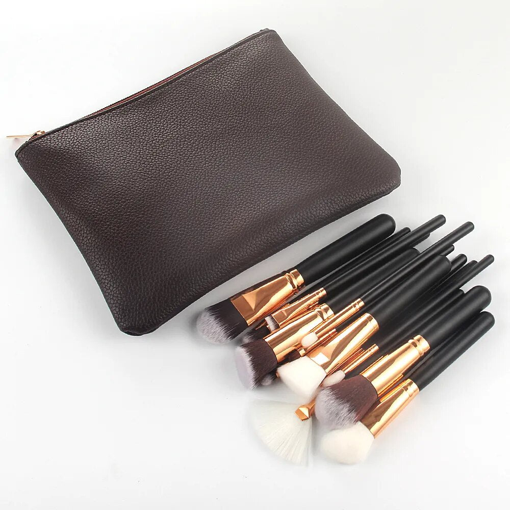 15pcs Powder/ Foundation /Eyeshadow Make Up Brushes
