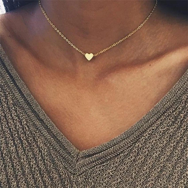 Heart Moon Gold Color Multi Layer