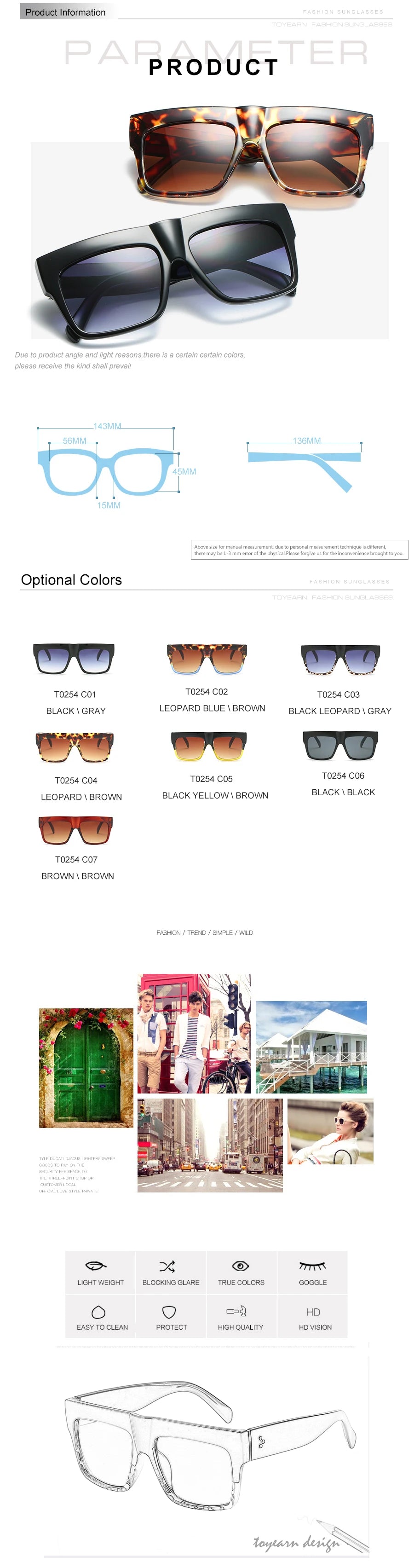 Rivet Eyewear Flat Top Sunglasses