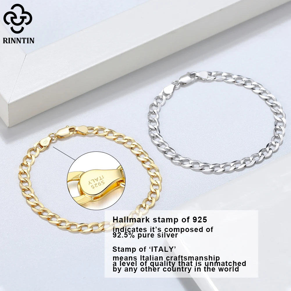 18K Gold Over 925 Sterling Silver Bracelet