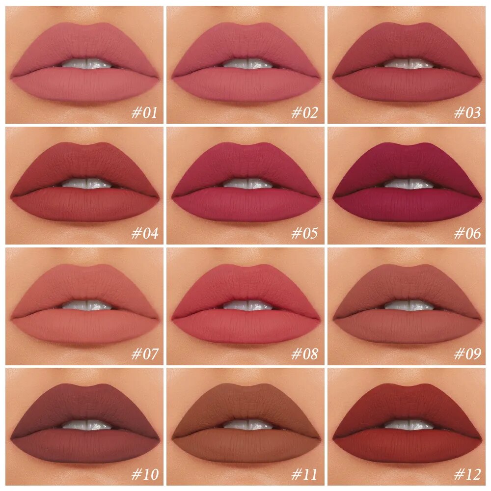 12 Colors  Long-lasting Liquid Lipstick | Lip Gloss